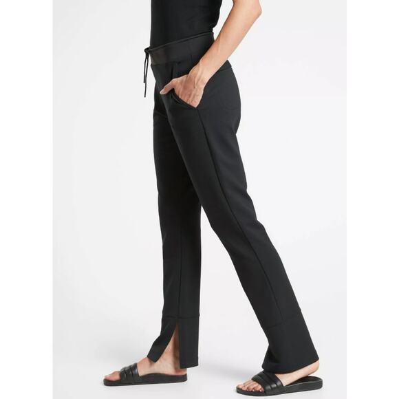 ATHLETA Hermosa Drawstring Sweatpant Black Mid Rise Stretch Casual Women's S - Picture 9 of 16